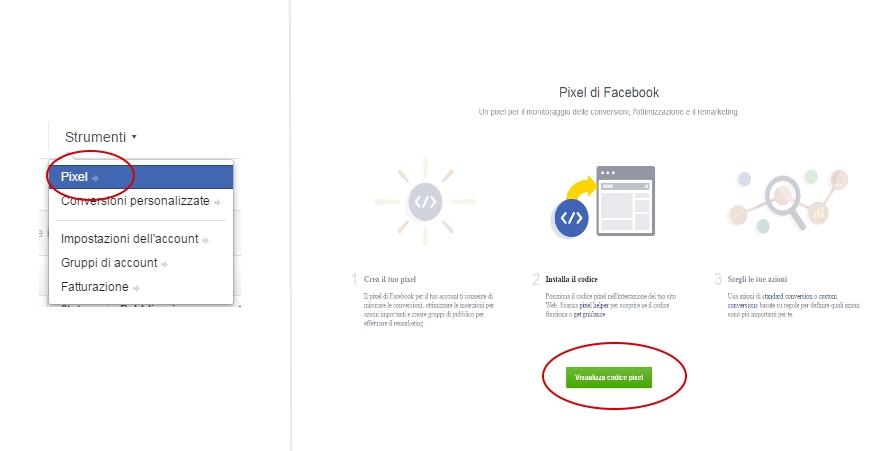 come usare il pixel di facebook