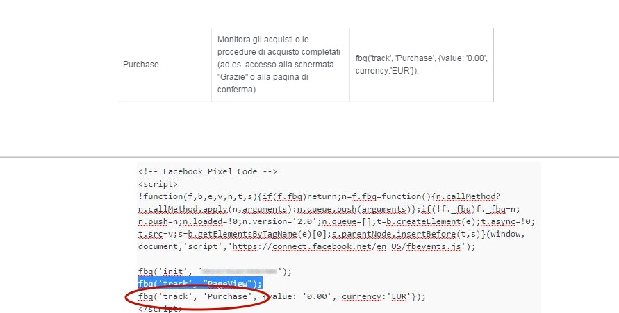 usare il pixel di facebook
