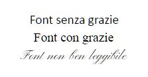font con grazie font senza grazie