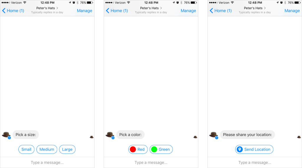 risposta domanda bot