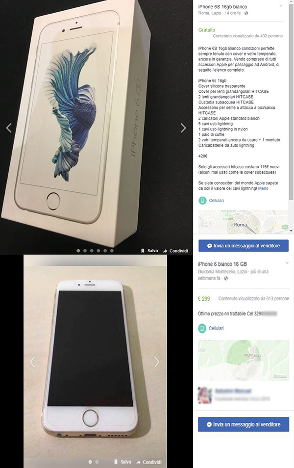 prodotti su facebook marketplace