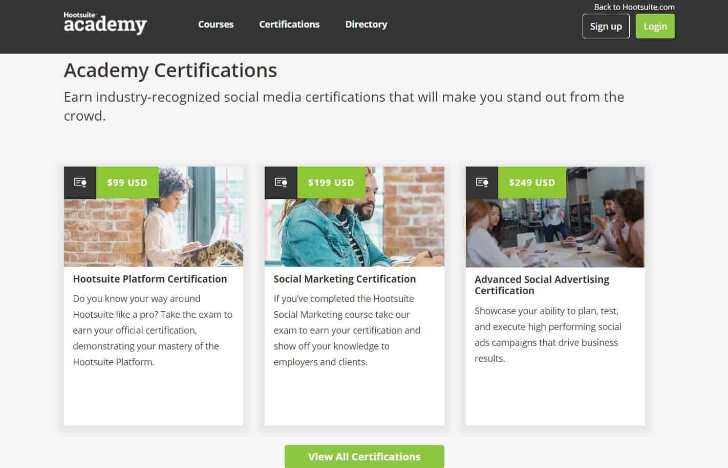Le certificazioni avanzate di hootsuite