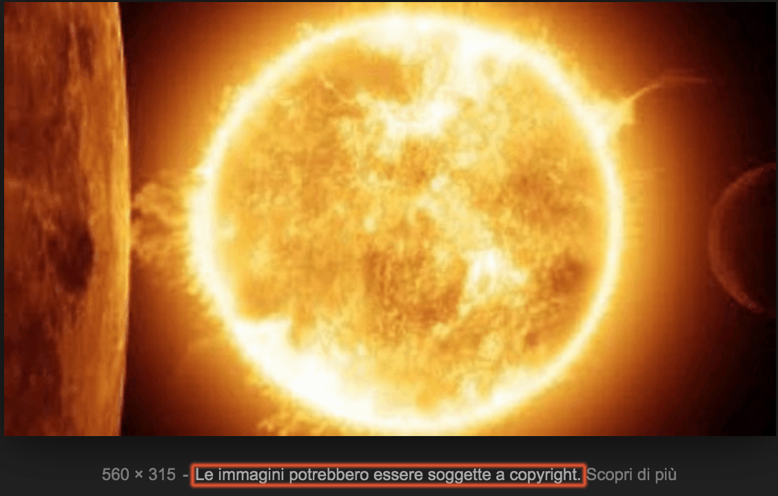 copyright immagini google