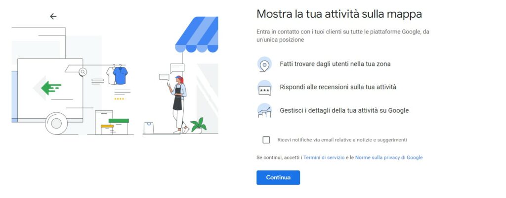 mostra la tua attività su Maps