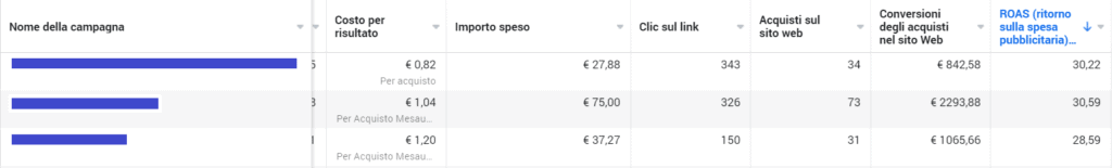 Facebook ads ROI Campagna Facebook ads ROI Campagna