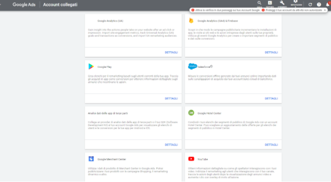 Google Account collegati Google Account collegati