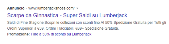 Google Ads annuncio testo Google Ads annuncio testo