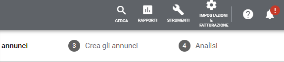 Google-Ads barra strumenti Google-Ads barra strumenti