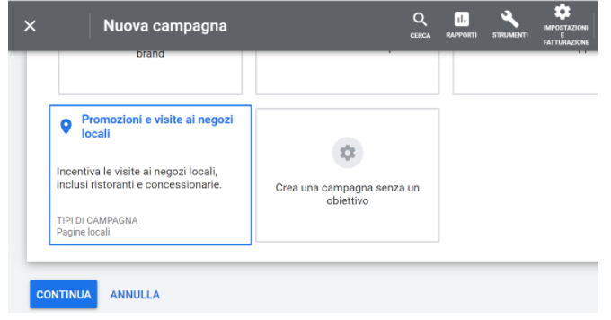 Google Ads campagna local Google Ads campagna local