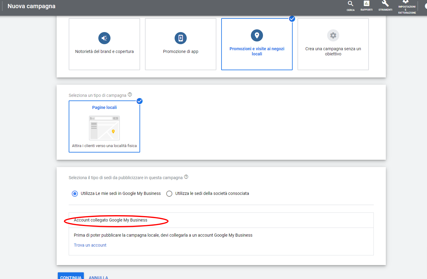 Google-Ads campagna local Google-Ads campagna local