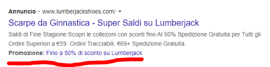 Google Ads estensione promozione Google Ads estensione promozione