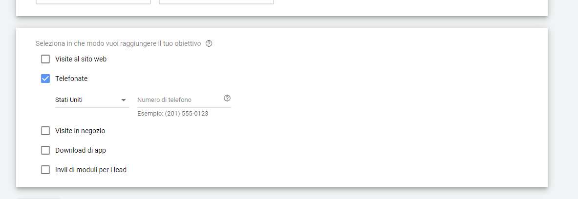 Google-Ads impostazioni generali Google-Ads impostazioni generali