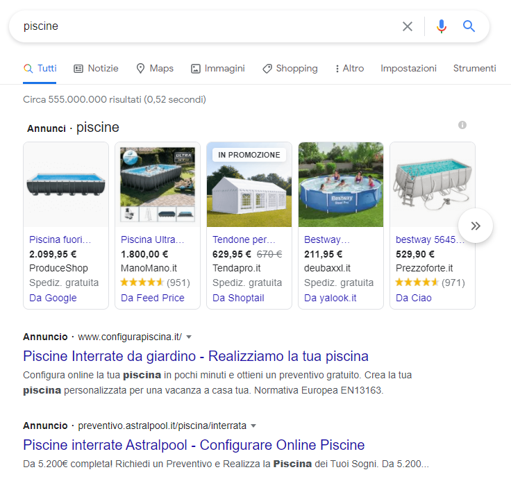 Google Ads shopping con Value Google Ads shopping con Value