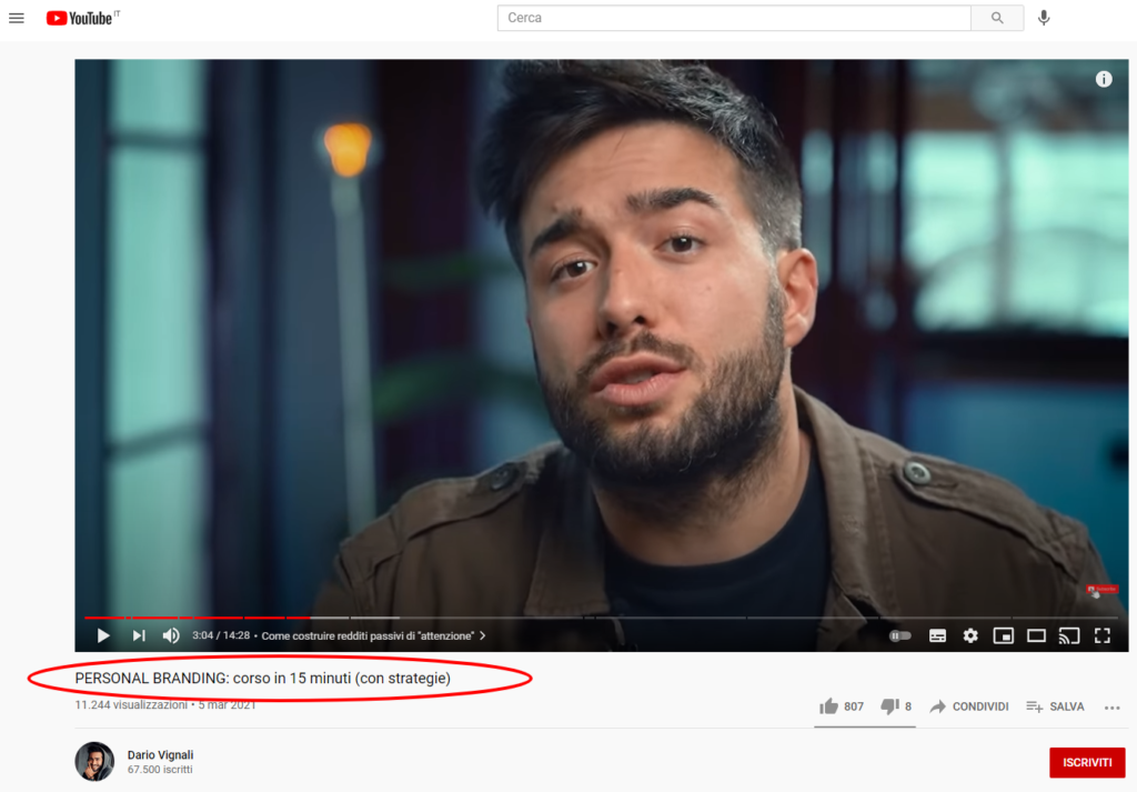 Guida Storytelling Dario Youtube