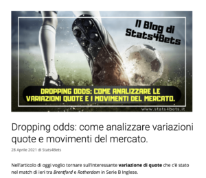 Screenshot Blog Stats4Bets
