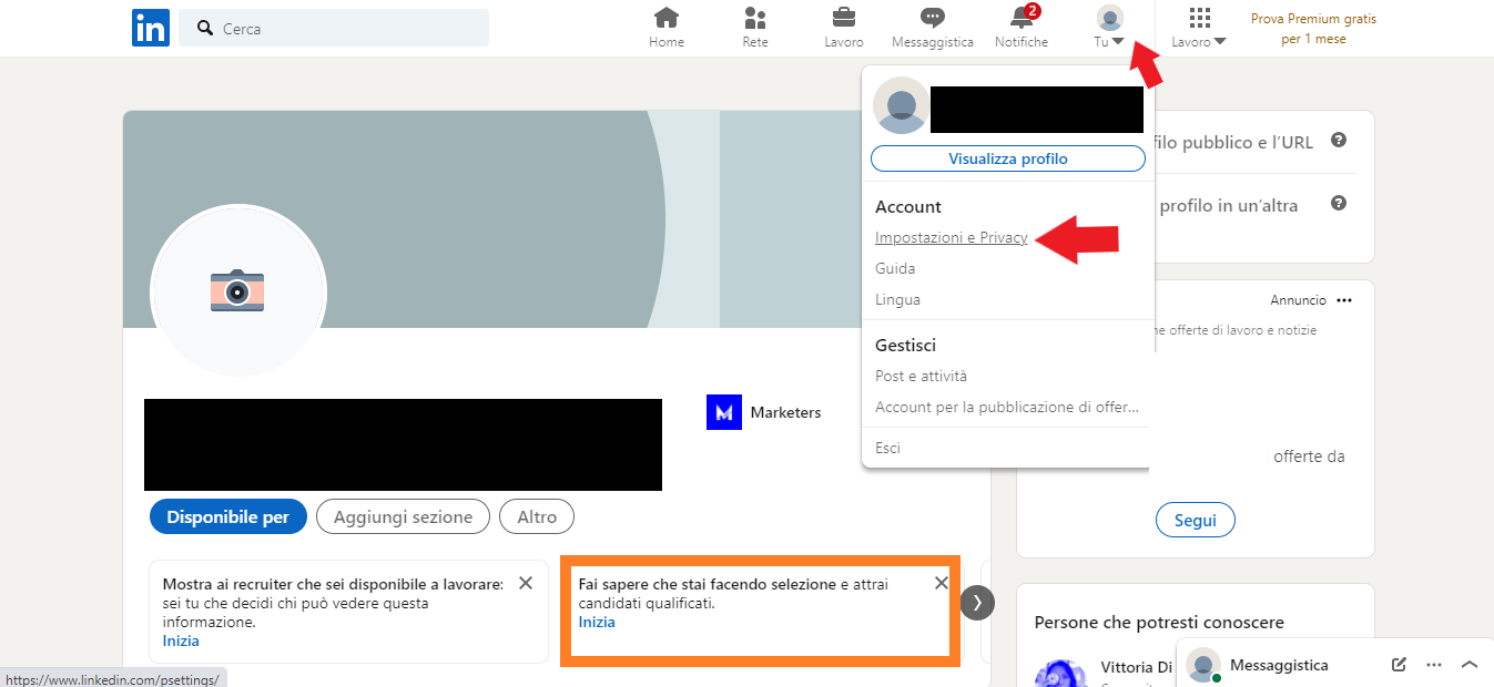 impostazioni e privacy del tuo profilo impostazioni e privacy del tuo profilo