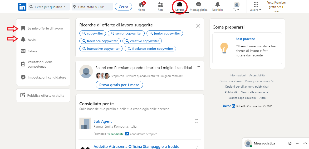 offerte di lavoro su LinkedIn offerte di lavoro su LinkedIn