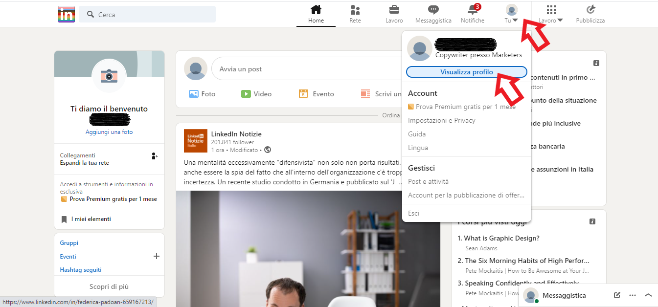 come visualizzare il tuo profilo LinkedIn come visualizzare il tuo profilo LinkedIn