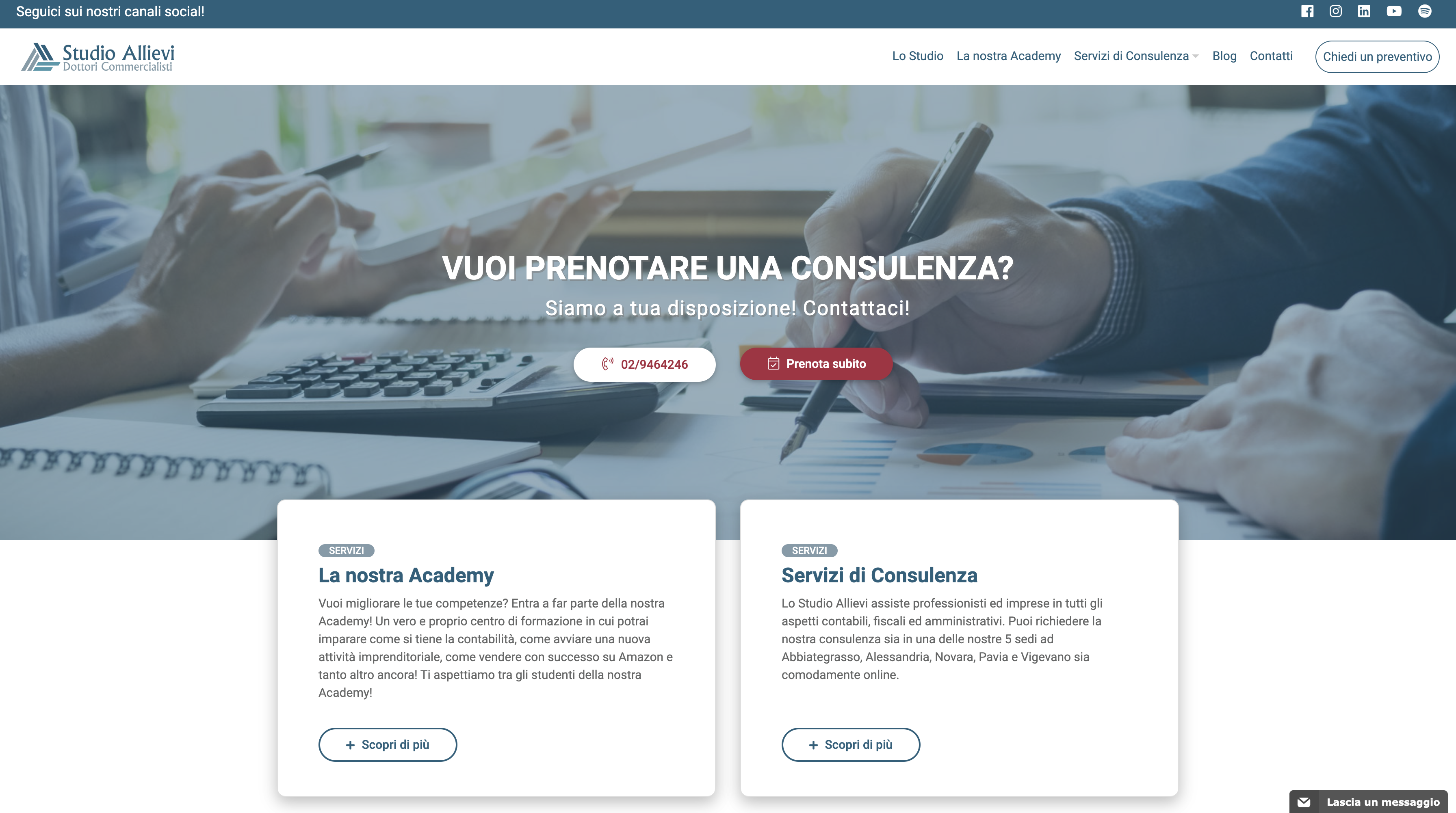studio allievi homepage sito