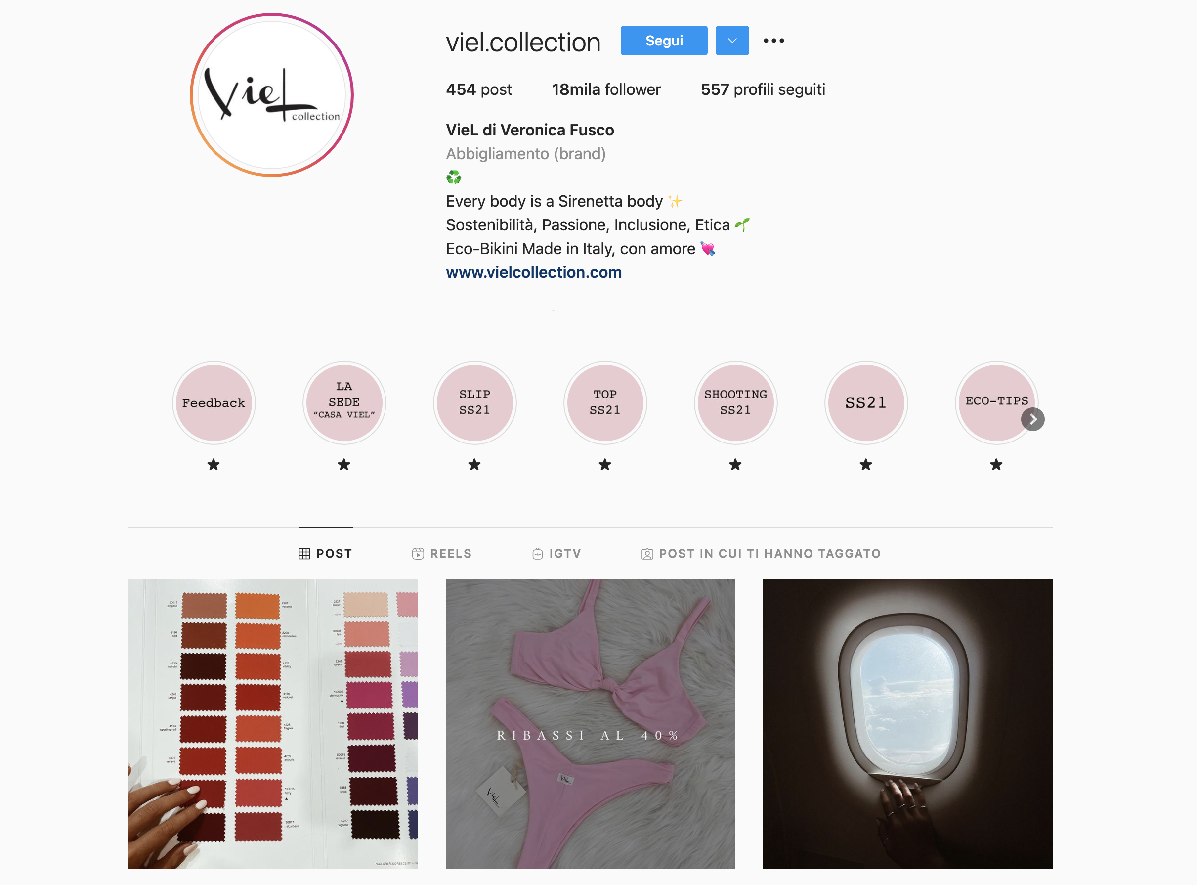 viel profilo instagram