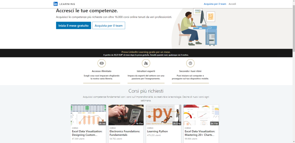 Linkedin Learning sito