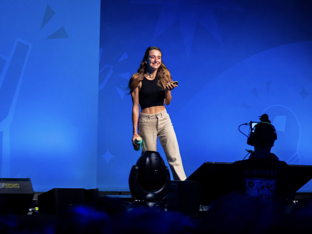 Irene Bosi sul palco del Marketers World 22