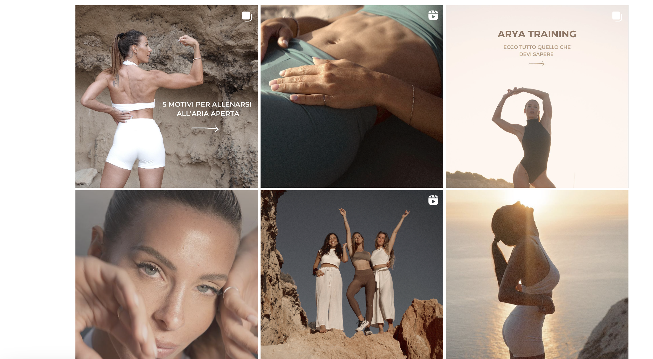 feed instagram colori pastello del profilo di giulia calcaterra