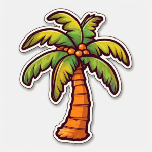 sticker palma creato con midjourney