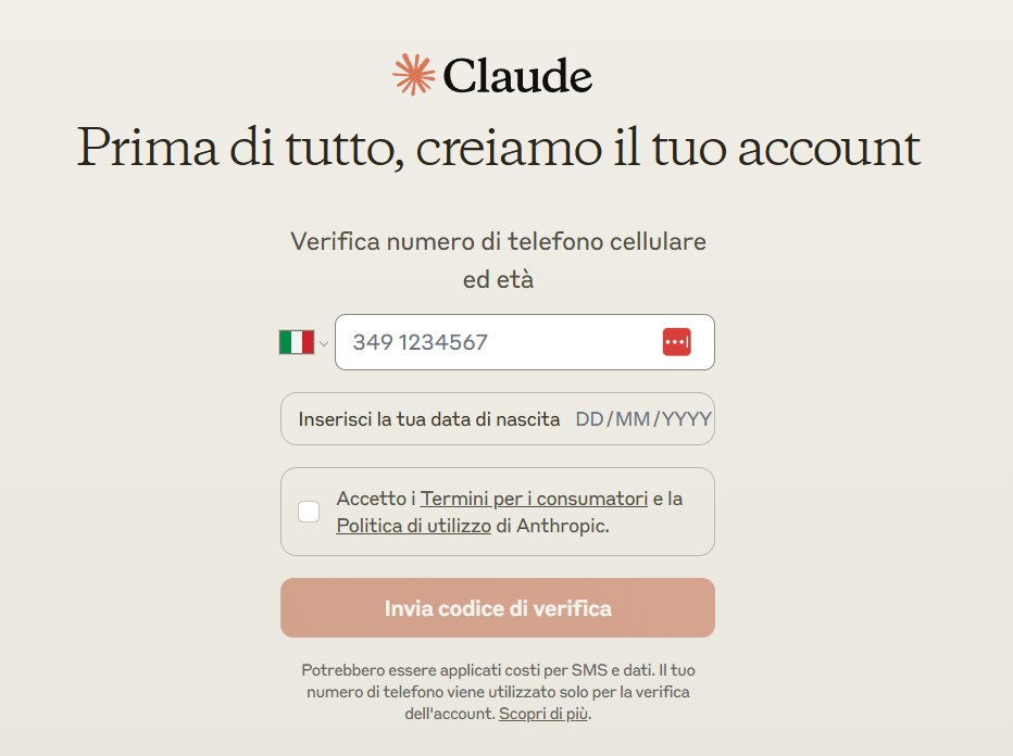 claude  ai italiano