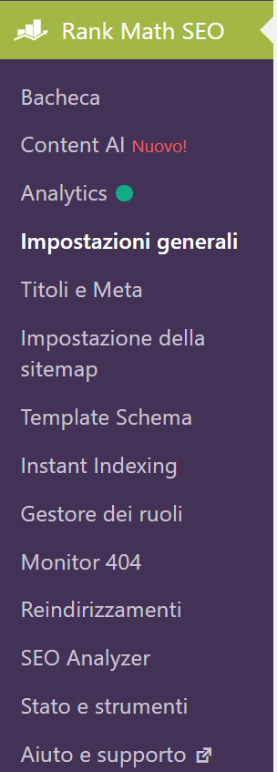 impostazioni rank math impostazioni rank math