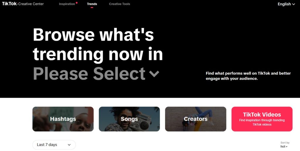 tiktok creative center