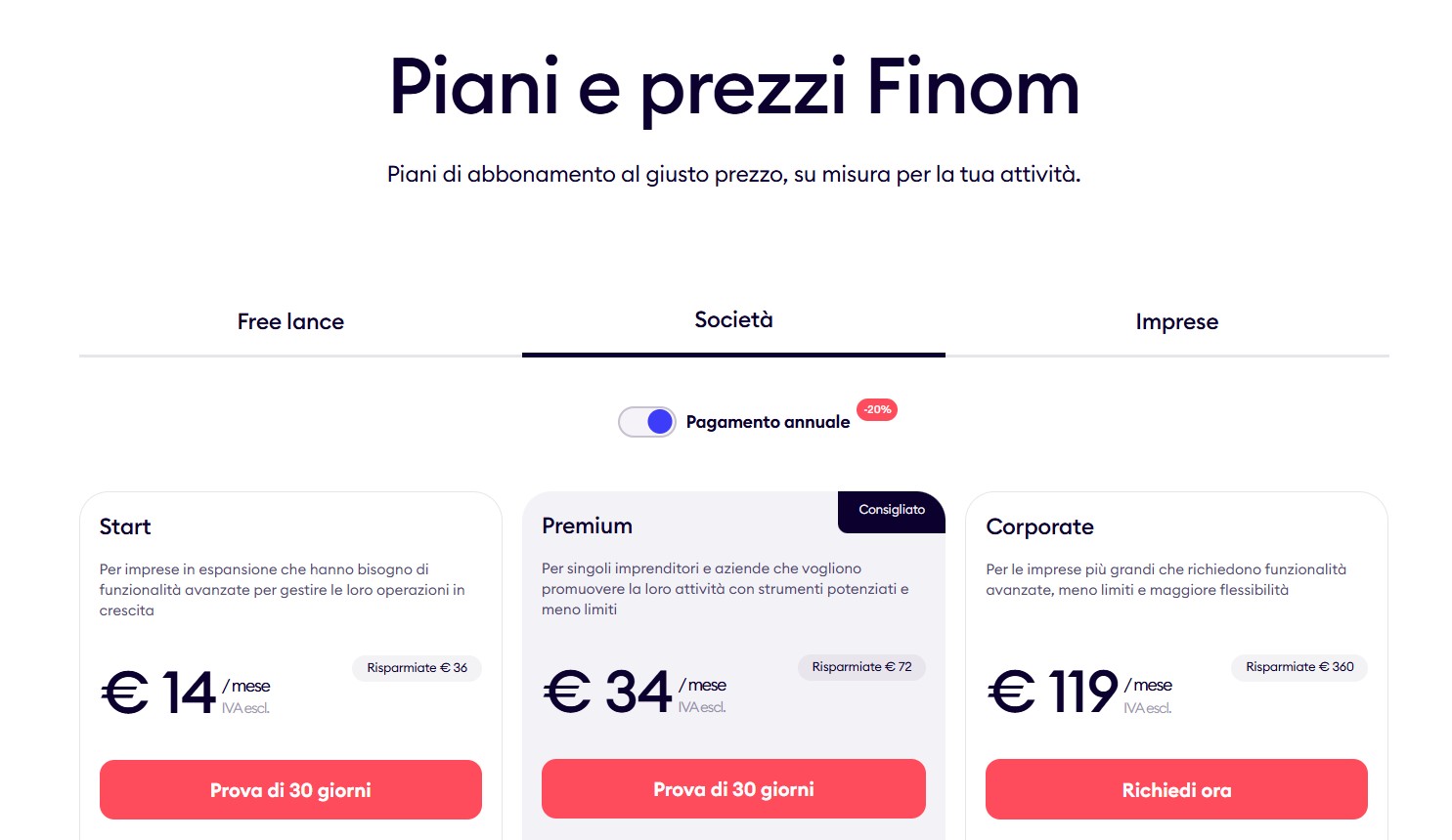 finom piani e prezzi