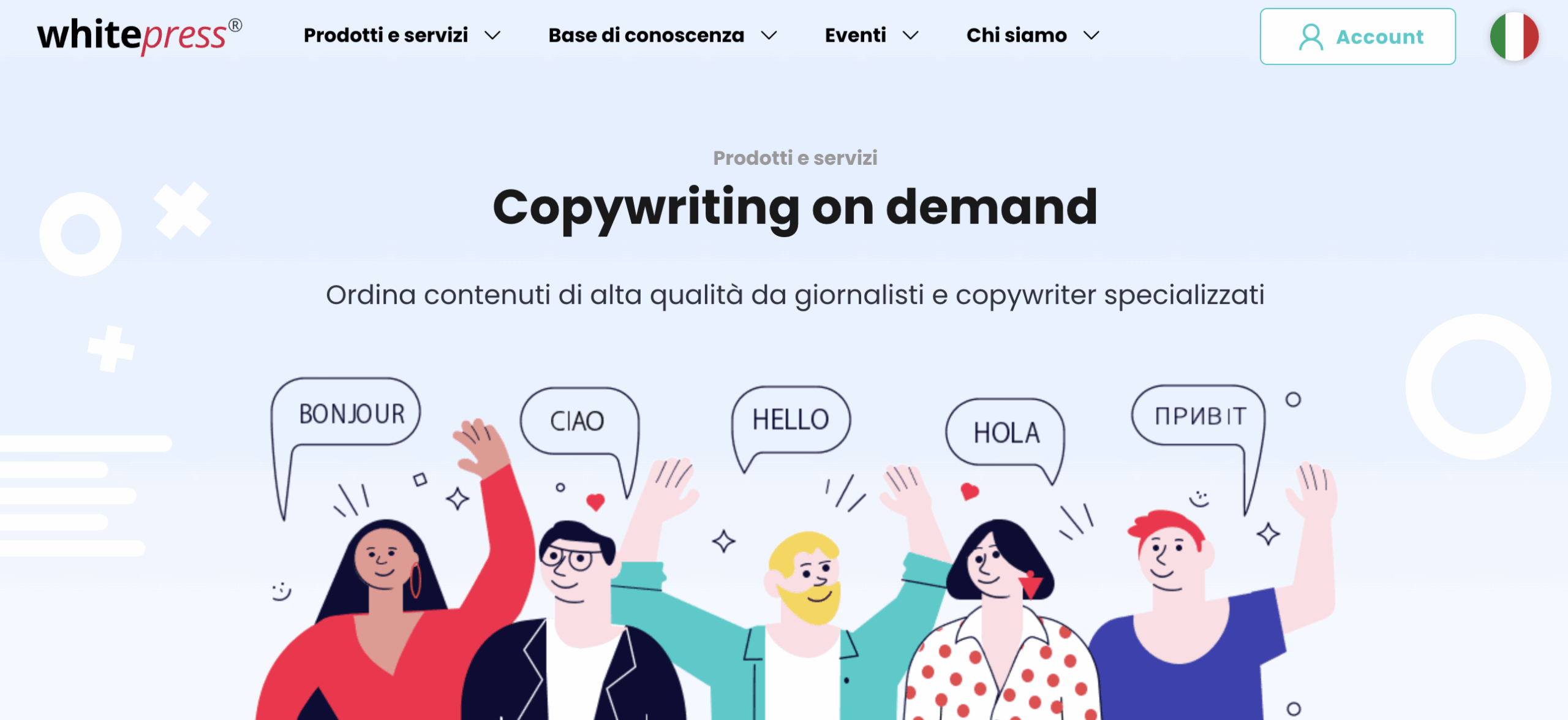 redazione contenuti copy whitepress