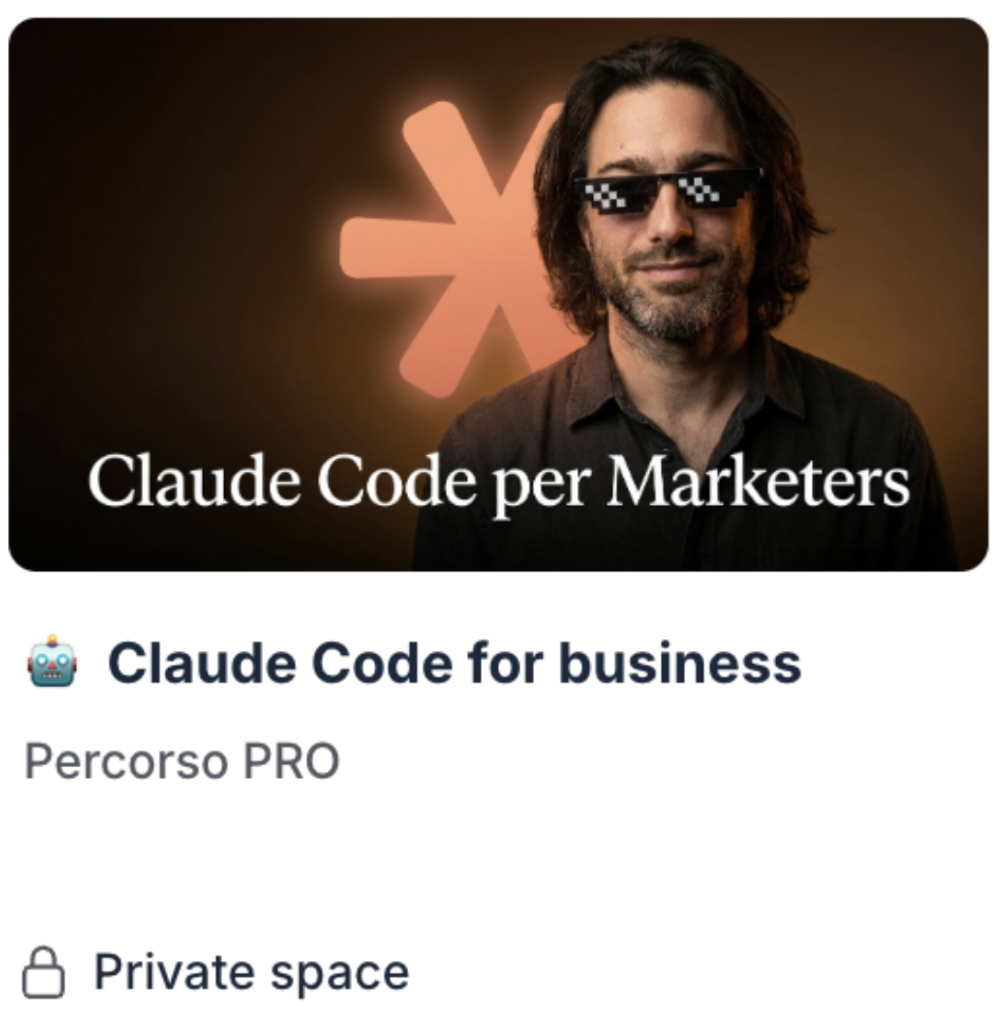 Screenshot community Marketers Pro — discussione AI